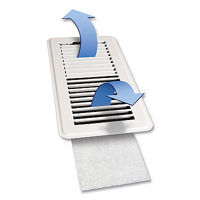 deflecto Electrostatic Register Filter, 4 x 12 x 0.1, White, 12/Pack (DEFRFILT412)