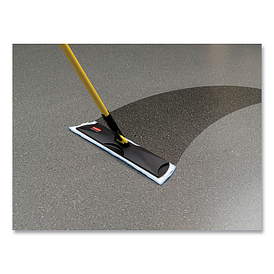 Rubbermaid Commercial Economy Wet Mopping Pad, Microfiber, 18", Blue (RCPQ409BLUEA)