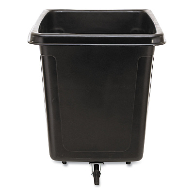 Rubbermaid Commercial Cube Truck, 59 gal, 300 lb Capacity, Plastic, Black (RCP4608BLA)