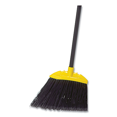 Rubbermaid Commercial Jumbo Smooth Sweep Angled Broom, 46" Handle, Black/yellow (RCP638906BLAEA)