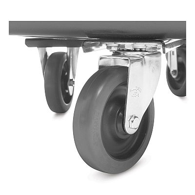 Rubbermaid Commercial Cube Truck, 105 gal, 500 lb Capacity, Plastic, Black (RCP4614BLA)