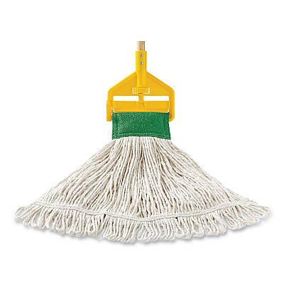 Rubbermaid Commercial Super Stitch Blend Mop Head, Large, Cotton/Synthetic, White, 6/Carton (RCPD213WHI)