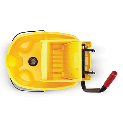 Rubbermaid Commercial WaveBrake 2.0 Bucket/Wringer Combos, Side-Press, 44 qt, Plastic, Yellow (RCPFG618688YEL)
