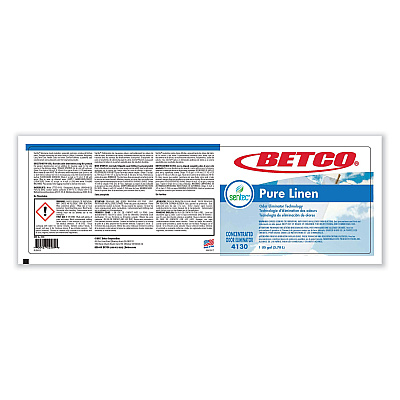 Betco SenTec Pure Linen Concentrate Odor Eliminator, Pure Linen Scent, 2 L Bottle, 2/Carton (BET4130B200)