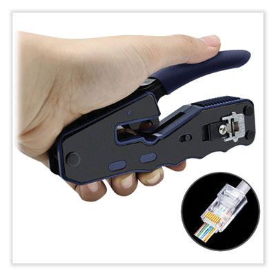 Tripp Lite Crimping Tool with Cable Stripper for Pass-Through RJ45 Plugs, Ships in 7-10 Business Days (TRPT100PT1)