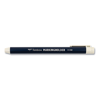 Tombow Wax-Based Marking Pencil, 4.4 mm, White Wax, Navy Blue Barrel, 10/Box (TOM51535)