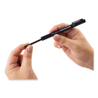Tombow Mechanical Wax-Based Marking Pencil Refills. 4.4 mm, Black, 10/Box (TOM51542)