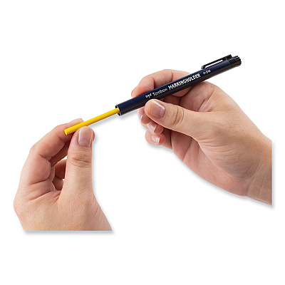 Tombow Mechanical Wax-Based Marking Pencil Refills. 4.4 mm, Yellow, 10/Box (TOM51544)
