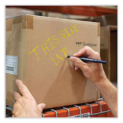 Tombow Mechanical Wax-Based Marking Pencil Refills. 4.4 mm, Yellow, 10/Box (TOM51544)