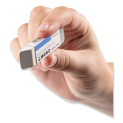 Tombow Mono Sand and Rubber Eraser, For Pencil/Ink Marks, Rectangular Block, Medium, White (TOM57302)