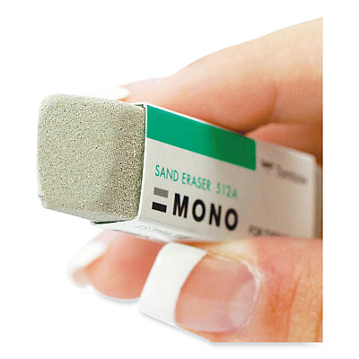Tombow Mono Sand Eraser, For Pencil/Ink Marks, Rectangular Block, Small, White (TOM57304)