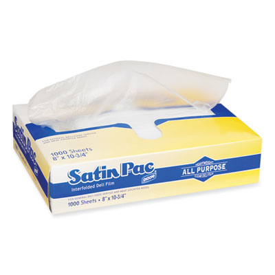 Dixie Satin-Pac High Density Polyethylene Film Sheets, 8 x 10.75, 1,000/Pack, 10 Packs/Carton (DXES8)
