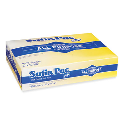 Dixie Satin-Pac High Density Polyethylene Film Sheets, 8 x 10.75, 1,000/Pack, 10 Packs/Carton (DXES8)