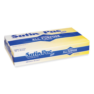 Dixie Satin-Pac High Density Polyethylene Deli Film Sheets, 10 x 10.75, Clear, 1,000/Pack, 10 Packs/Carton (DXES10)
