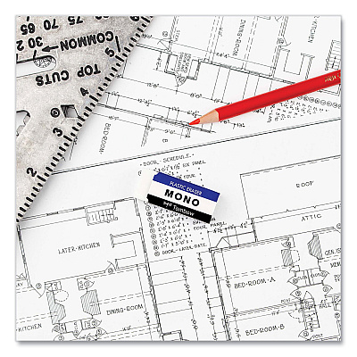 Tombow Mono Eraser, For Pencil Marks, Rectangular Block, Small, White (TOM57320)