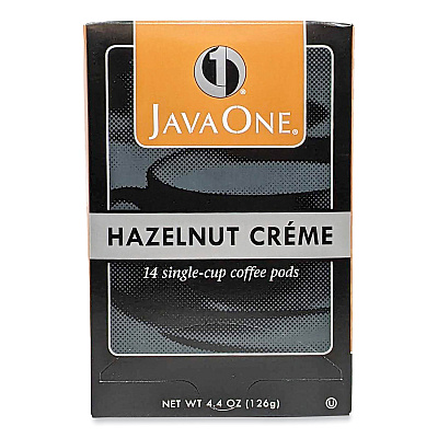 Java One Coffee Pods, Hazelnut Creme, Single Cup, 14/Box (JAV70500)