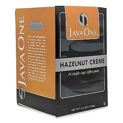 Java One Coffee Pods, Hazelnut Creme, Single Cup, 14/Box (JAV70500)