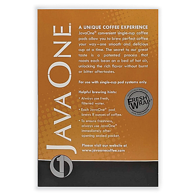 Java One Coffee Pods, Hazelnut Creme, Single Cup, 14/Box (JAV70500)