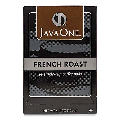 Java One Coffee Pods, French Roast, Single Cup, 14/Box (JAV30800)