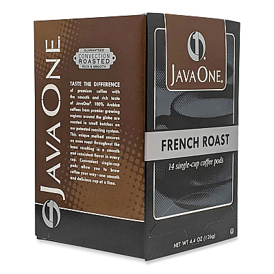 Java One Coffee Pods, French Roast, Single Cup, 14/Box (JAV30800)
