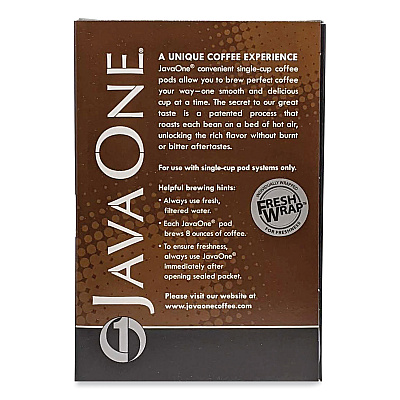 Java One Coffee Pods, French Roast, Single Cup, 14/Box (JAV30800)