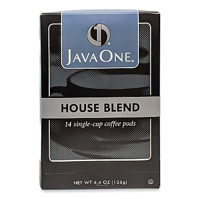 Java One Coffee Pods, House Blend, Single Cup, 14/Box (JAV40300)
