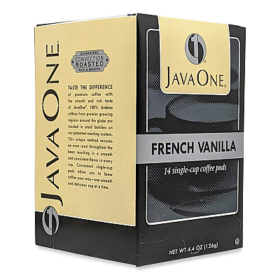 Java One Coffee Pods, French Vanilla, Single Cup, 14/Box (JAV70400)