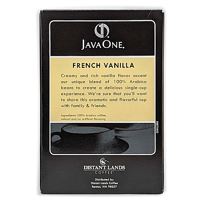 Java One Coffee Pods, French Vanilla, Single Cup, 14/Box (JAV70400)