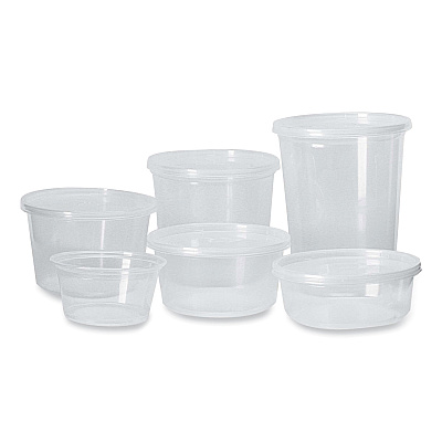 Fabri-Kal Microwavable Deli Containers, 12 oz, 4.6 Diameter x 2.3 h, Clear, Plastic, 500/Carton (FABPK12SC)