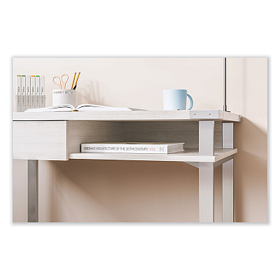 Safco Mirella SOHO Desk with Drawer, 36.25" x 22.25" x 30", Gray (SAF5512WAH)