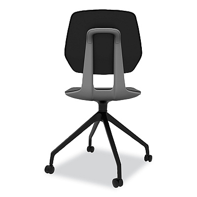 Safco Commute Guest Chair, 25" x 25" x 34.25", Black Seat, Black Back, Black Base (SAF7826BL)