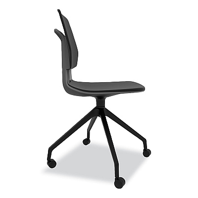 Safco Commute Guest Chair, 25" x 25" x 34.25", Black Seat, Black Back, Black Base (SAF7826BL)