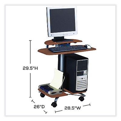 Safco Eastwinds Series FPD Computer Table, 28.5" x 26" x 29.5", Medium Cherry (SAF948MEC)