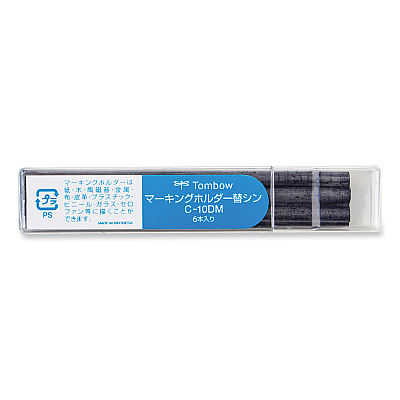 Tombow Mechanical Wax-Based Marking Pencil Refills, 4.4 mm, Blue, 10/Box (TOM51540)