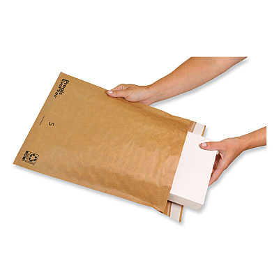 Pregis EverTec Curbside Recyclable Padded Mailer, #5, Kraft Paper, Self-Adhesive Closure, 12 x 15, Brown, 100/Carton (PGS4083816)