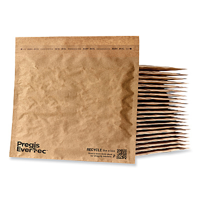 Pregis EverTec Curbside Recyclable Padded Mailer, #6, Kraft Paper, Self-Adhesive Closure, 14 x 18, Brown, 50/Carton (PGS4083817)