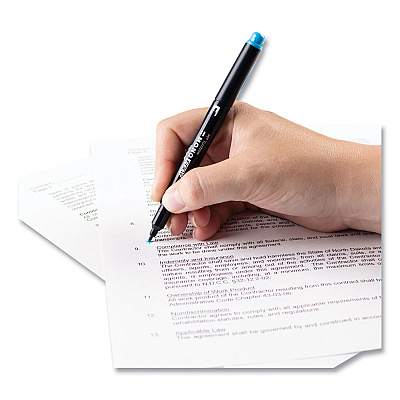Tombow Mono Highlighters, Skyblue Ink, Bullet/Chisel Tip, Skyblue Barrel, 10/Box (TOM56413)