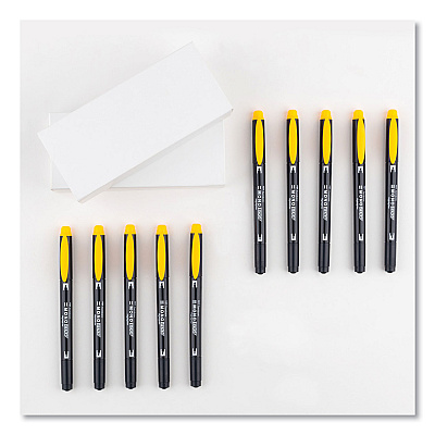 Tombow Mono Highlighters, Golden Yellow Ink, Bullet/Chisel Tip, Golden Yellow Barrel, 10/Box (TOM56410)