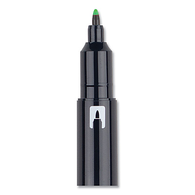 Tombow Mono Highlighters, Yellow Green Ink, Bullet/Chisel Tip, Yellow Green Barrel, 10/Box (TOM56415)