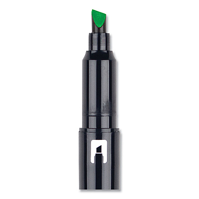 Tombow Mono Highlighters, Yellow Green Ink, Bullet/Chisel Tip, Yellow Green Barrel, 10/Box (TOM56415)