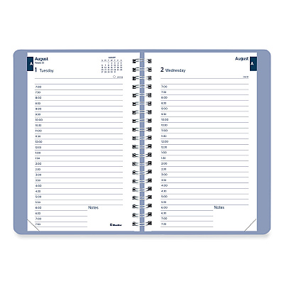 Blueline Academic Daily/Monthly Planner, 8 x 5, Blue Cover, 12-Month (Aug to July): 2025 to 2026 (CA201F02)