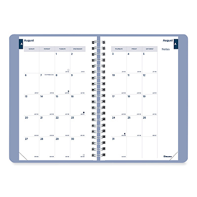 Blueline Academic Daily/Monthly Planner, 8 x 5, Blue Cover, 12-Month (Aug to July): 2025 to 2026 (CA201F02)