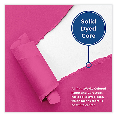 Printworks Color Cardstock, 65 lb Cover Weight, 8.5 x 11, Fuchsia, 250/Ream (PRB00112)