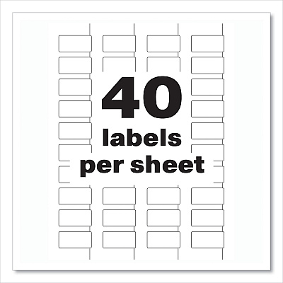 Avery PermaTrack Tamper-Evident Asset Tag Labels, Laser Printers, 0.75 x 1.5, White, 40/Sheet, 8 Sheets/Pack (AVE60528)