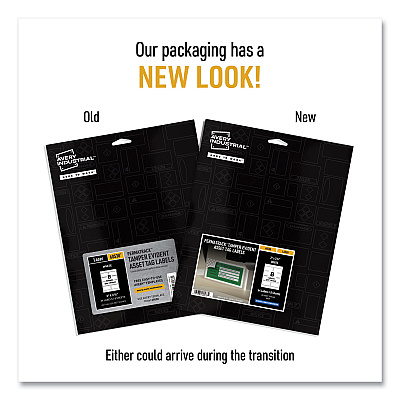 Avery PermaTrack Tamper-Evident Asset Tag Labels, Laser Printers, 2 x 3.75, White, 8/Sheet, 8 Sheets/Pack (AVE60538)