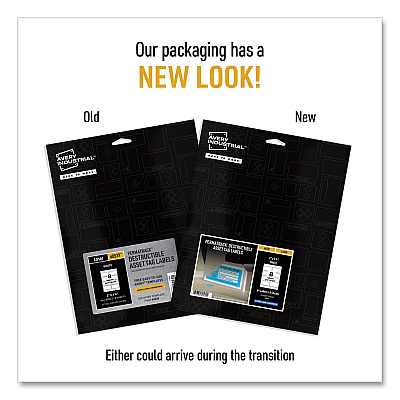 Avery PermaTrack Destructible Asset Tag Labels, Laser Printers, 2 x 3.75, White, 8/Sheet, 8 Sheets/Pack (AVE60539)