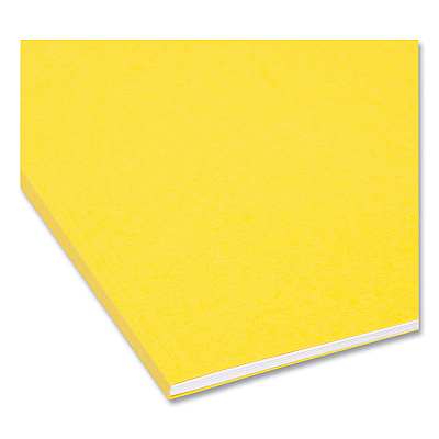 Smead Interior File Folders, 1/3-Cut Tabs: Assorted, Letter Size, 0.75" Expansion, Yellow, 100/Box (SMD10271)