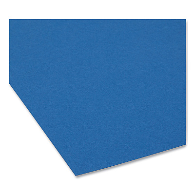 Smead Interior File Folders, 1/3-Cut Tabs: Assorted, Letter Size, 0.75" Expansion, Navy Blue, 100/Box (SMD10279)