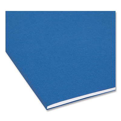 Smead Interior File Folders, 1/3-Cut Tabs: Assorted, Letter Size, 0.75" Expansion, Navy Blue, 100/Box (SMD10279)