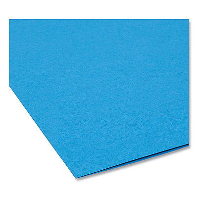 Smead Interior File Folders, 1/3-Cut Tabs: Assorted, Letter Size, 0.75" Expansion, Sky Blue, 100/Box (SMD10287)